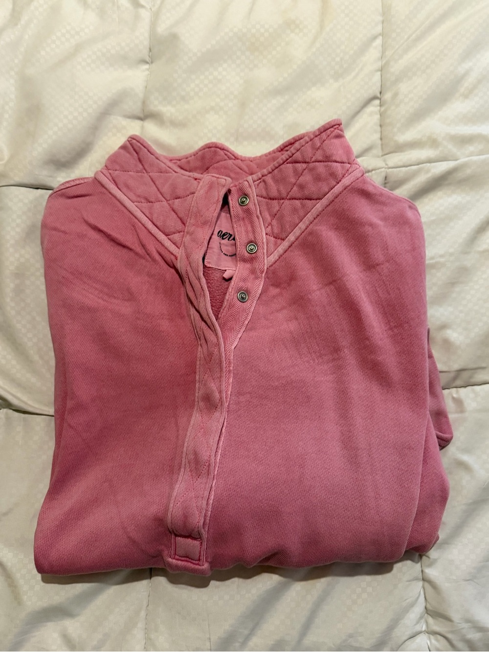 aerie Quilted Snap-Front Pink Jacket
